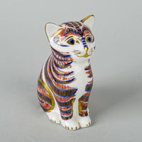 ROYAL CROWN DERBY Paperweight Sitting Kitten