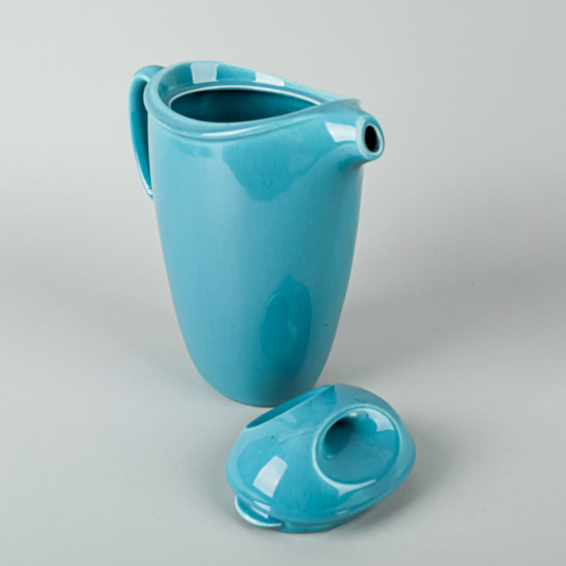HOMER LAUGHLIN Epicure Turquoise Coffee Pot With Lid