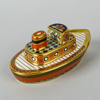 ROYAL CROWN DERBY Figurine Treasures of Childhood - Tugboat