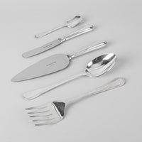 KIGHTSBRIDGE Feather Edge Silverplate Flatware 8 Place Settings Plus Extras
