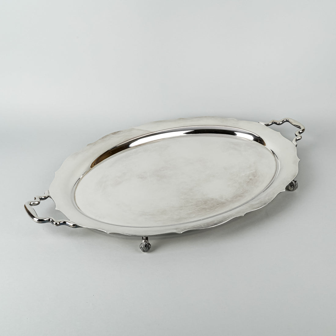 KINGSWAY PLATE Silverplate Footed Tray