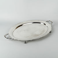 KINGSWAY PLATE Silverplate Footed Tray