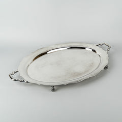 KINGSWAY PLATE Silverplate Footed Tray