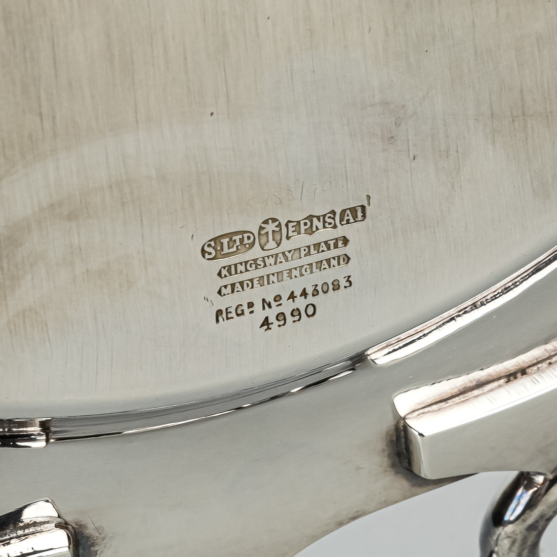 KINGSWAY PLATE Silverplate Footed Tray