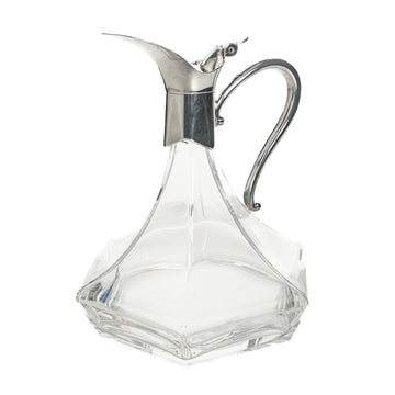 ROYAL CRYSTAL ROCK Crystal Claret Jug With Silverplate Top