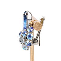 SHERMAN Brooch And Clips Set - Blue Rhinestone