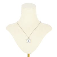 GEORG JENSEN Sterling Enamel Daisy Pendant Necklace