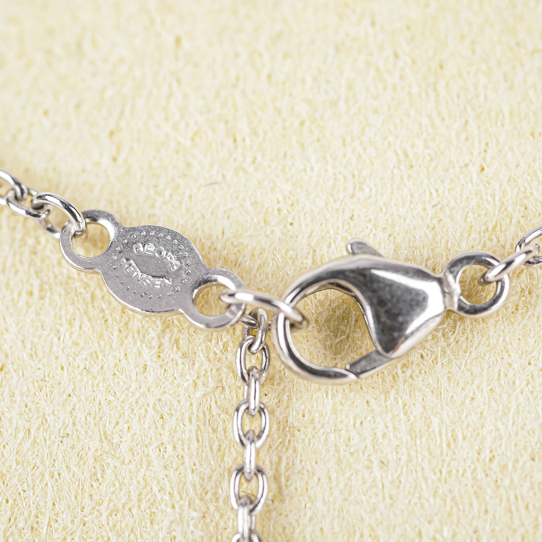 GEORG JENSEN Sterling Enamel Daisy Pendant Necklace
