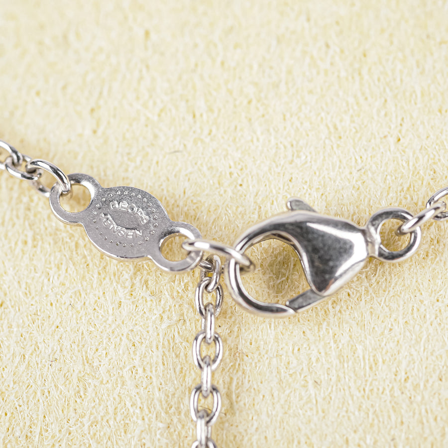 GEORG JENSEN Sterling Enamel Daisy Pendant Necklace
