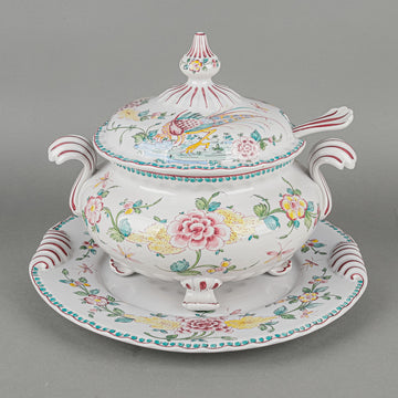 ANFORA AGUEDA Portugal Hand Painted Ceramic Tureen Set 4 Pieces