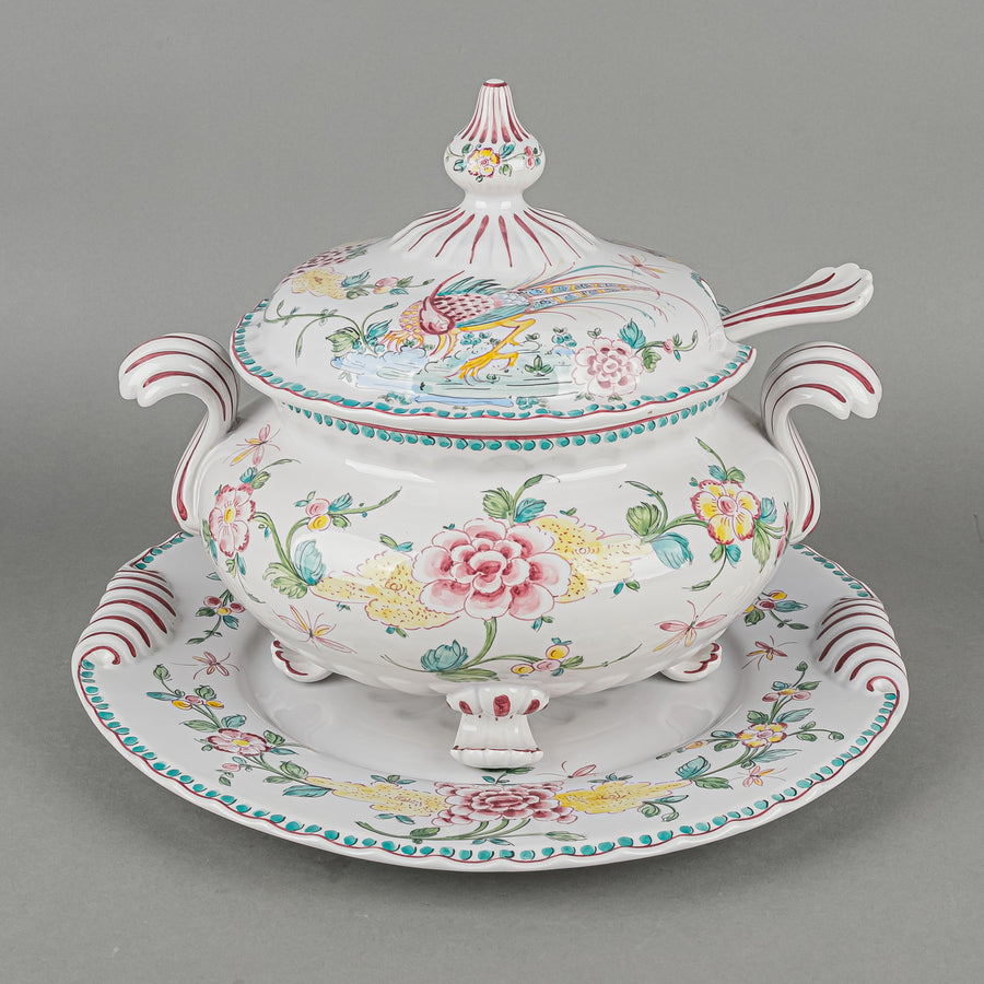 ANFORA AGUEDA Portugal Hand Painted Ceramic Tureen Set 4 Pieces