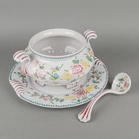ANFORA AGUEDA Portugal Hand Painted Ceramic Tureen Set 4 Pieces