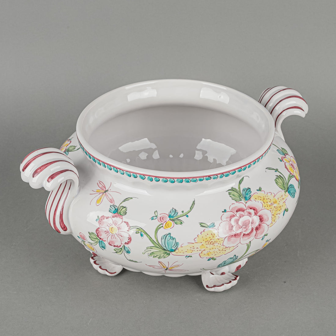 ANFORA AGUEDA Portugal Hand Painted Ceramic Tureen Set 4 Pieces