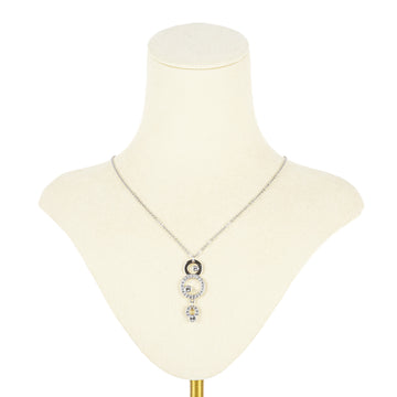 SWAROVSKI Silver Tone Circle Pendant Necklace