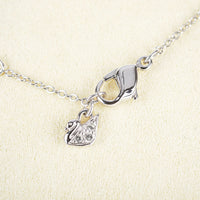 SWAROVSKI Silver Tone Circle Pendant Necklace