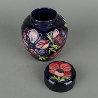 MOORCROFT Anemone Cobalt Ground Lidded Ginger Jar
