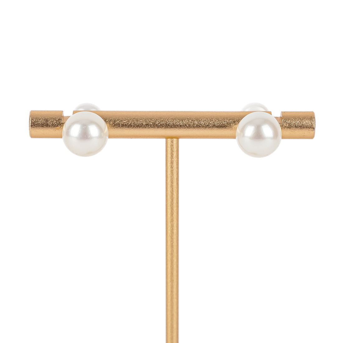 14K Pearl Front to Back Studs