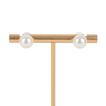 14K Pearl Front to Back Studs