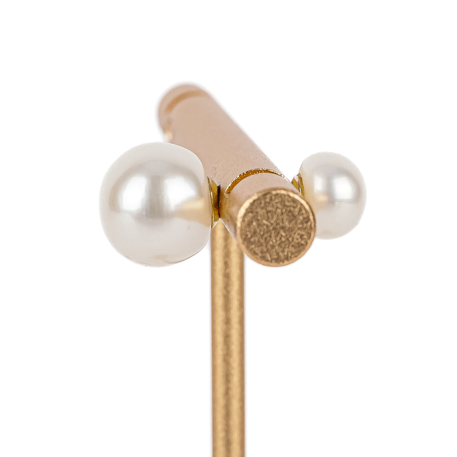 14K Pearl Front to Back Studs