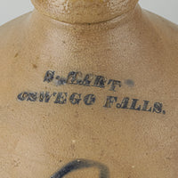 S. HART OSWEGO FALLS N.Y. Crockery Jug  H13"xD10"