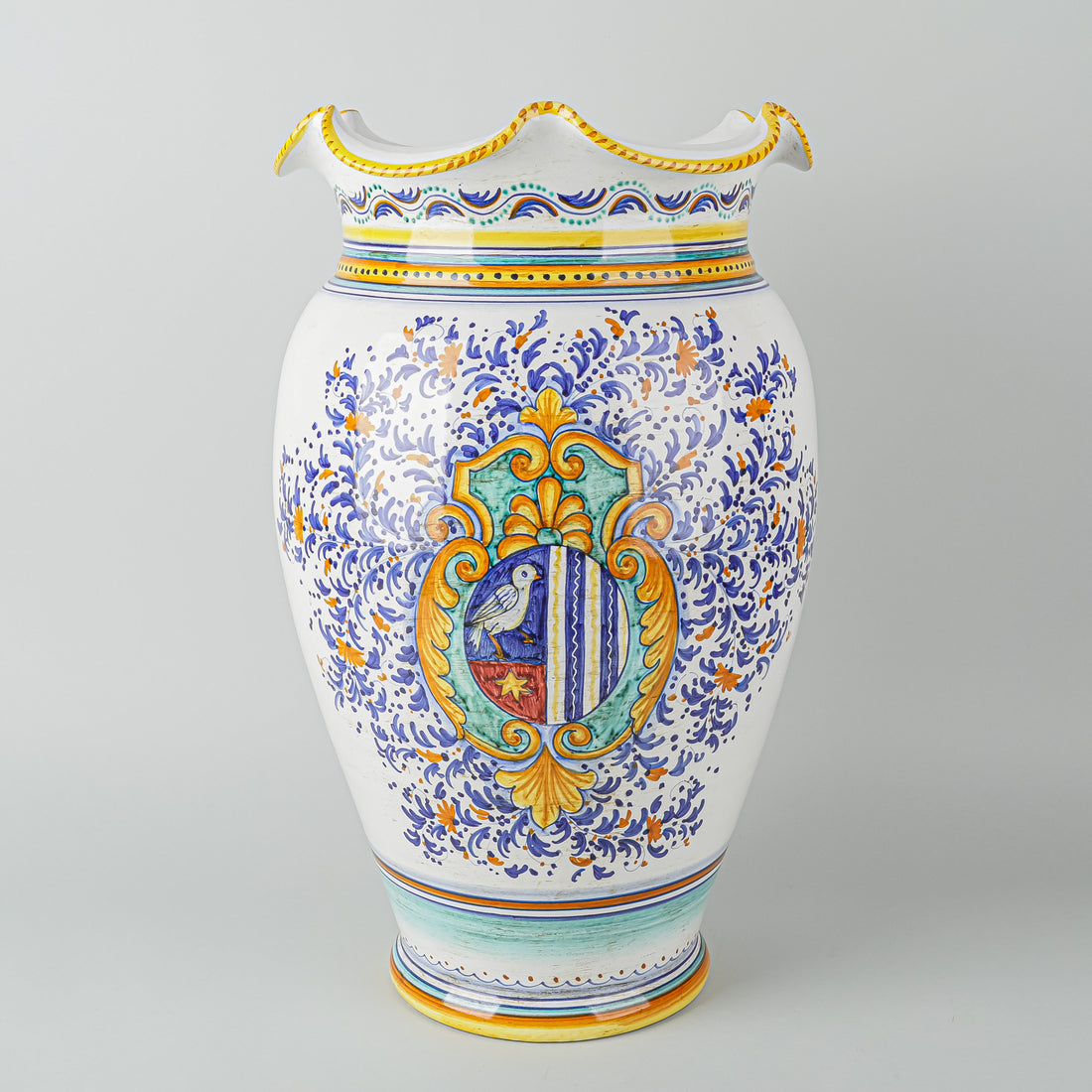 GIALETTI & PIMPINELLI Deruta Hand Decorated Floor Vase