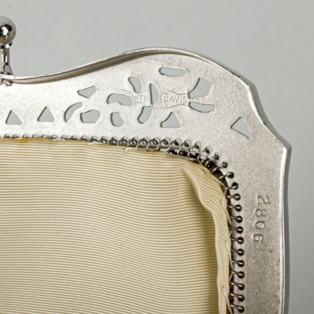WHITING & DAVIS Silver Plate Ring Mesh Handbag