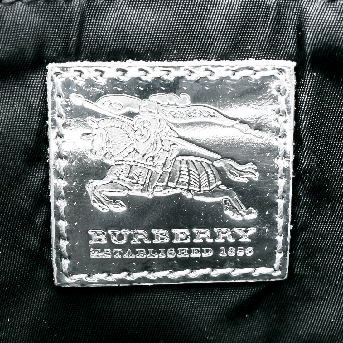 BURBERRY Beat Check Metalic "Victoria" Tote Handbag