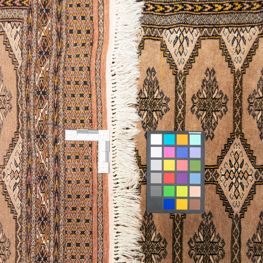 Hand Knotted Wool Bokhara Style Rug         76"x49"
