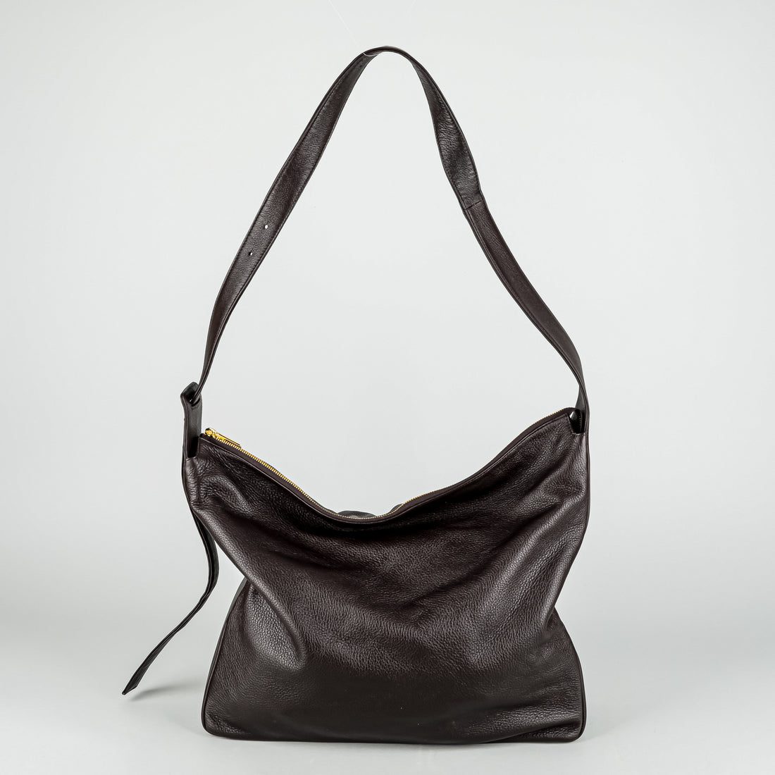 TSATSAS "Meral" Dark Brown Leather Handbag