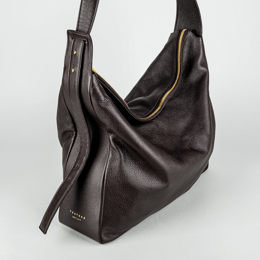 TSATSAS "Meral" Dark Brown Leather Handbag
