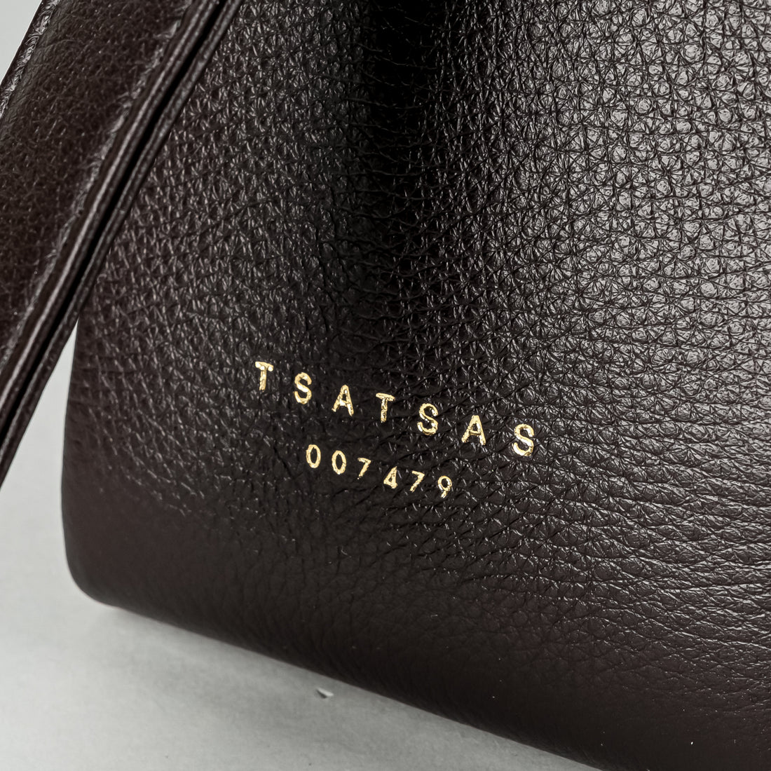 TSATSAS "Meral" Dark Brown Leather Handbag