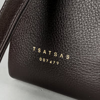 TSATSAS "Meral" Dark Brown Leather Handbag