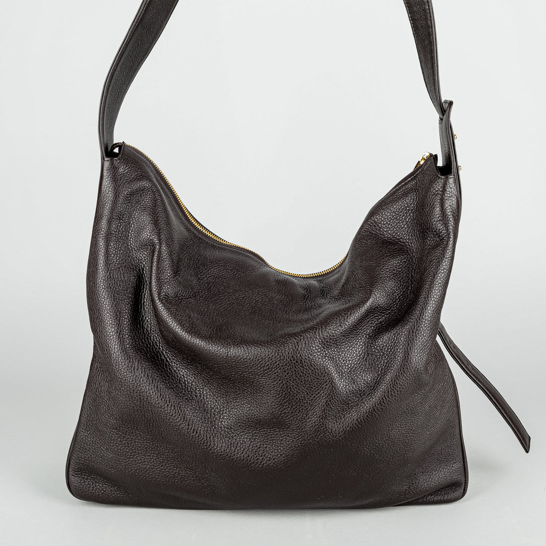 TSATSAS "Meral" Dark Brown Leather Handbag