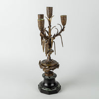Antique French 4-Light Bronze Candelabra Set Of 2
