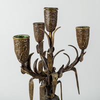 Antique French 4-Light Bronze Candelabra Set Of 2