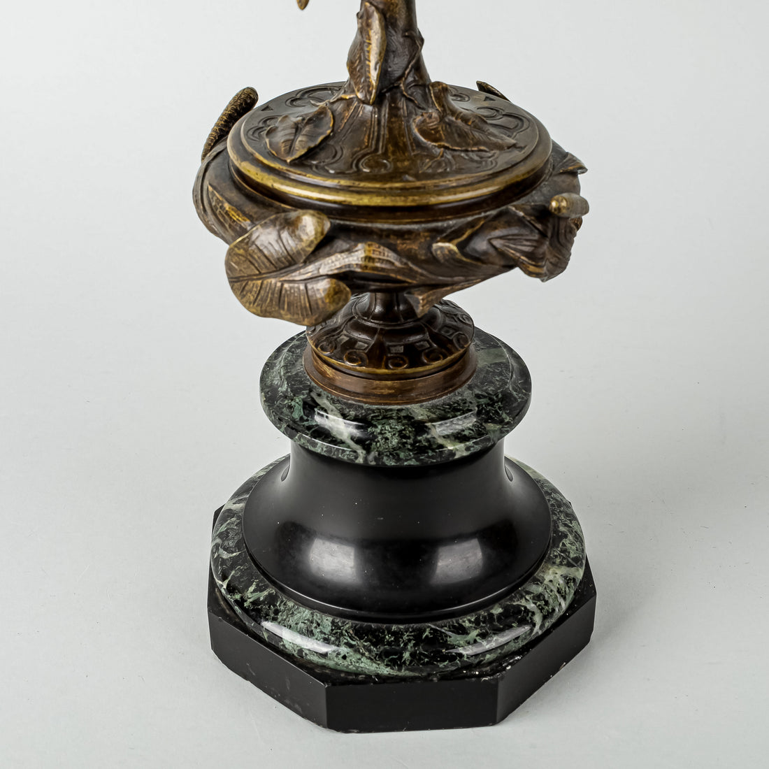 Antique French 4-Light Bronze Candelabra Set Of 2