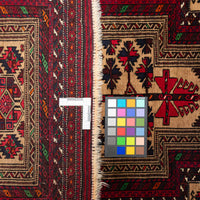 Hand Knotted Wool Yamoud Motif Rug 62"x39"