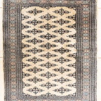 Hand Knotted Wool Bokhara Style Rug         48"x33"