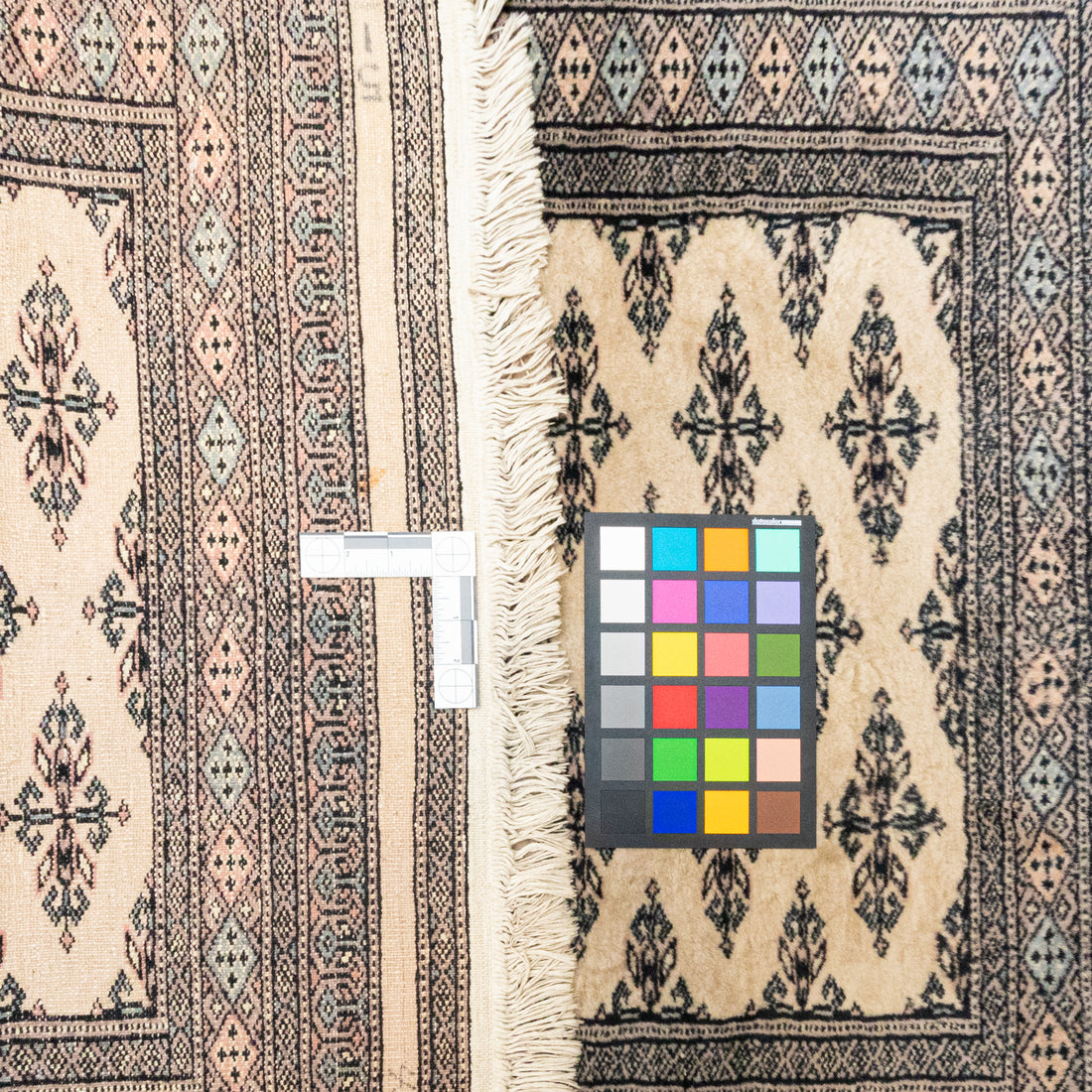 Hand Knotted Wool Bokhara Style Rug         48"x33"