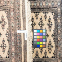 Hand Knotted Wool Bokhara Style Rug         48"x33"