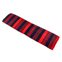CHANEL Vintage Blue And Red Stripe Silk Scarf