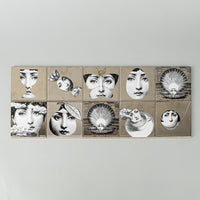 FORNASETTI Tema E Variazioni Ceramic Tiles Set Of 10