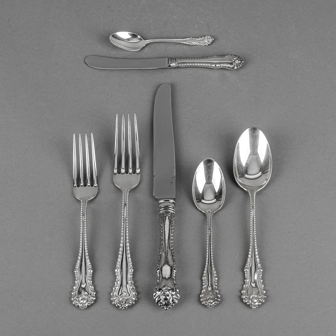 BIRKS Gadroon Sterling Flatware 8 Place Settings Plus Extras