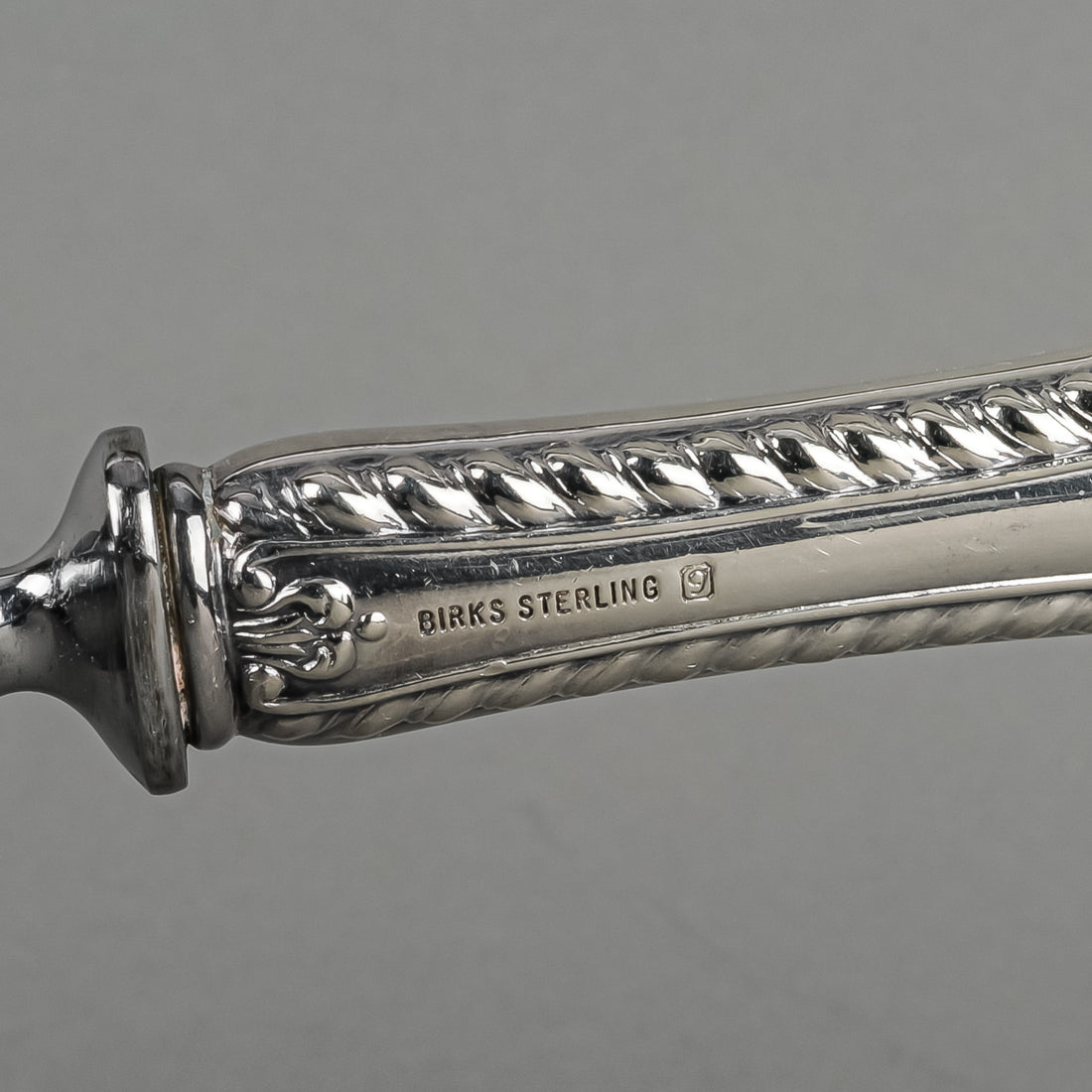 BIRKS Gadroon Sterling Handle Stainless Steel Carving Set 2 Pieces