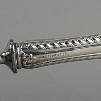 BIRKS Gadroon Sterling Handle Stainless Steel Carving Set 2 Pieces