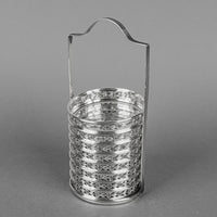 BIRKS Sterling And Cut Crystal Coasters With Stand 9 Pieces