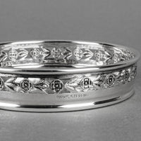 BIRKS Sterling And Cut Crystal Coasters With Stand 9 Pieces