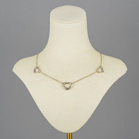 Sterling Silver Three Open Heart Necklace