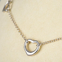 Sterling Silver Three Open Heart Necklace