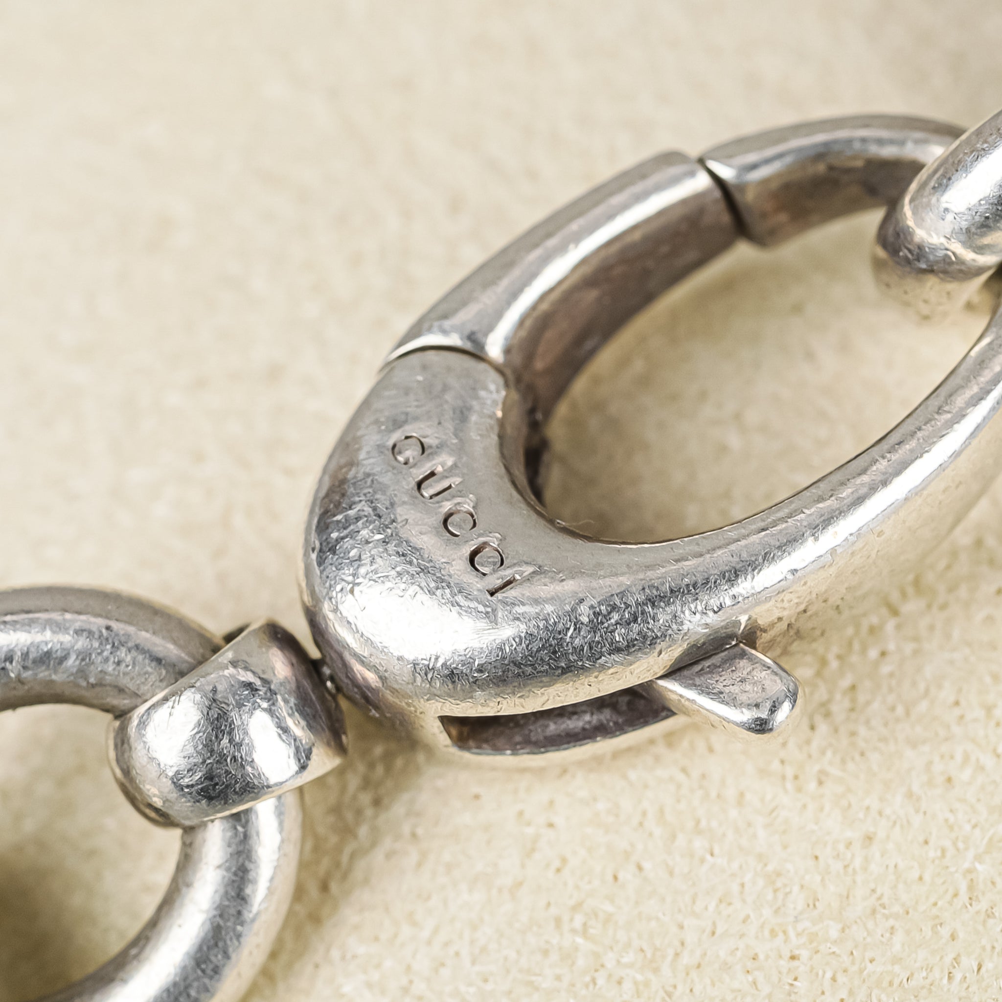 GUCCI Sterling Dog Tag Bracelet - Around The Block